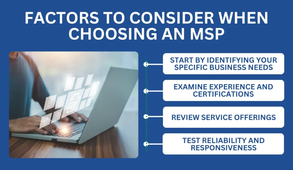 Factors to consider when choosing an MSP