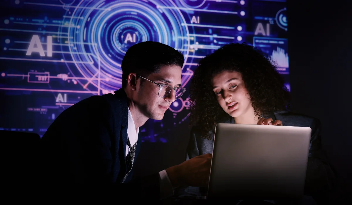 team using ai