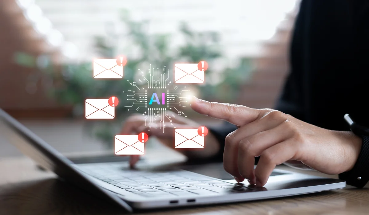 AI processor chip detecting email alerts